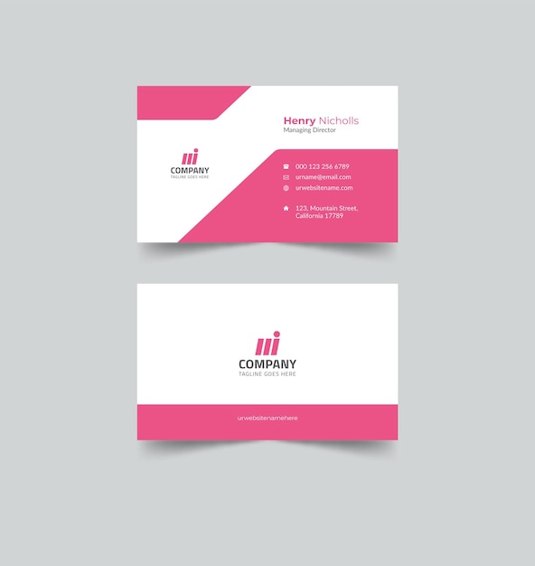 plantilla mínima para las tarjetas de visita