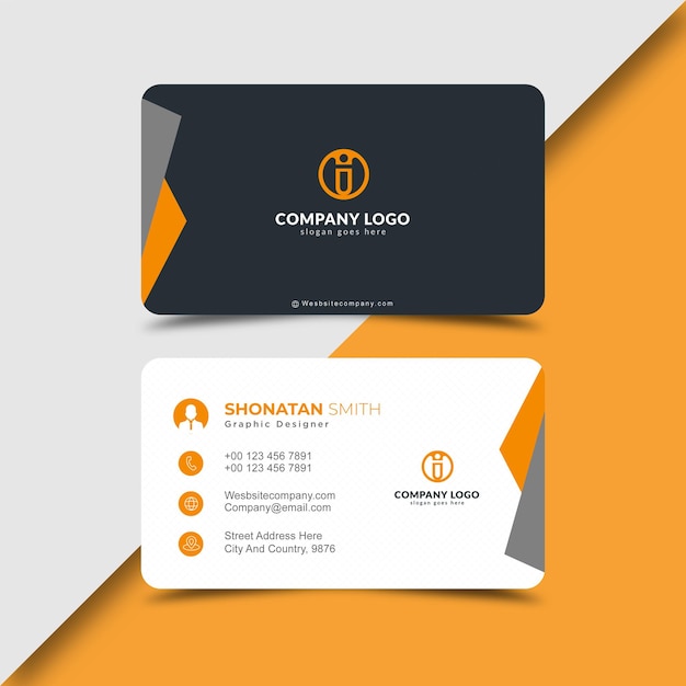 Plantilla minimalista de diseño de tarjeta de visita.