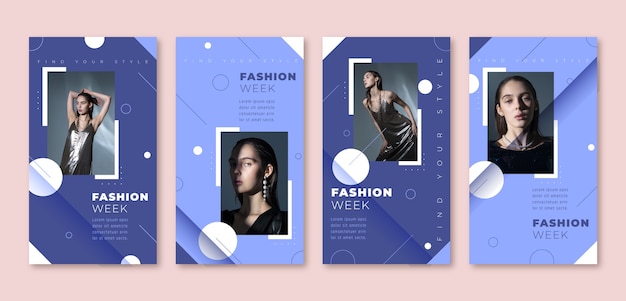 Vector plantilla de moda de diseño plano