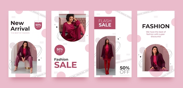 Plantilla de moda de diseño plano