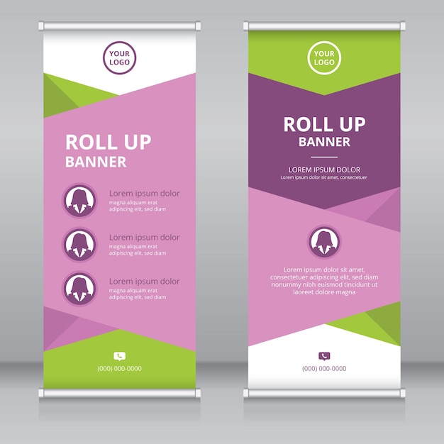 Plantilla moderna de banner roll up