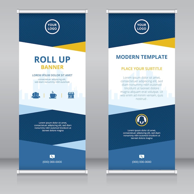 Plantilla moderna de banner roll up
