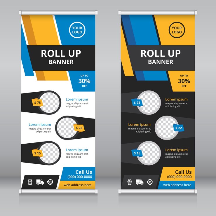 Plantilla moderna de banner roll up