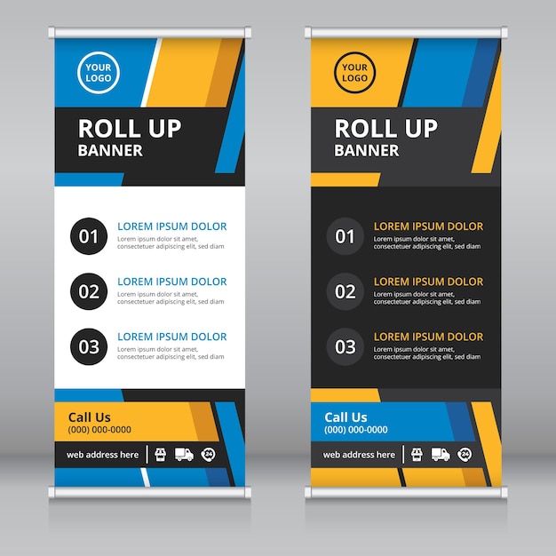 Plantilla moderna de banner roll up