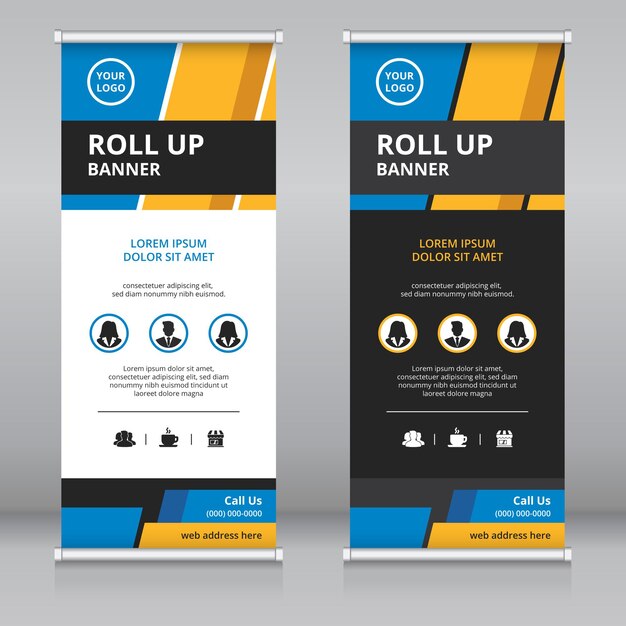 Plantilla moderna de banner roll up