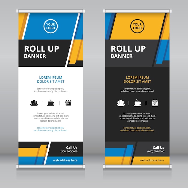 Plantilla moderna de banner roll up