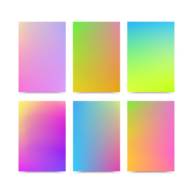 Plantilla moderna para catálogo de portada de folleto de folleto en tamaño A4 Formas fluidas abstractas vector conjunto de fondos de colores líquidos de moda Ilustración de vector de composición gráfica fluida coloreada