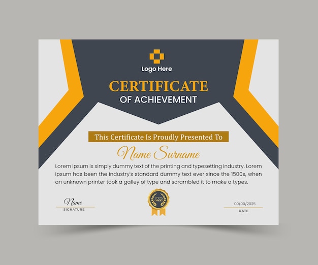 plantilla moderna para el diseño de certificados innovadores