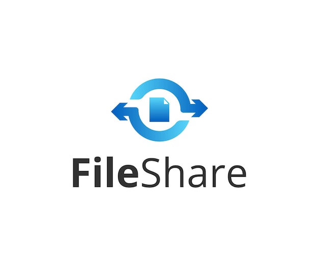Plantilla moderna de logotipo para compartir archivos