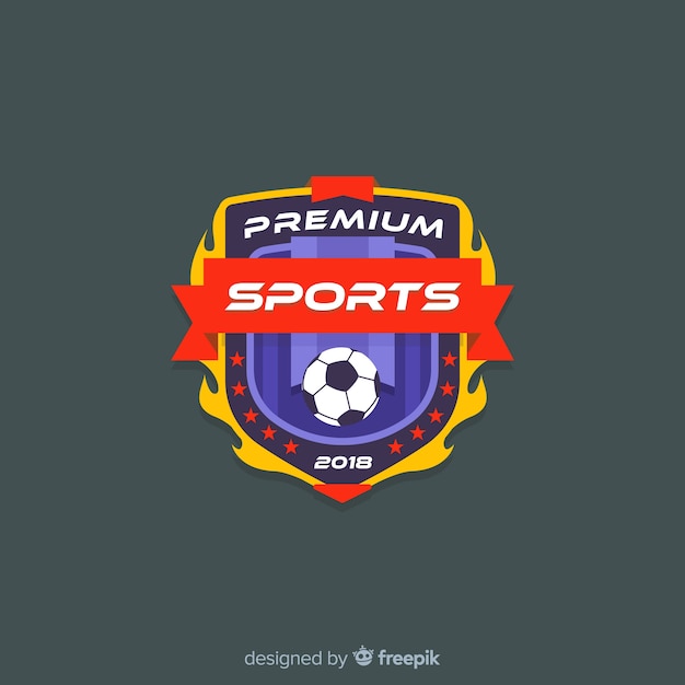 Vector plantilla moderna de logotipo de equipo de fútbol