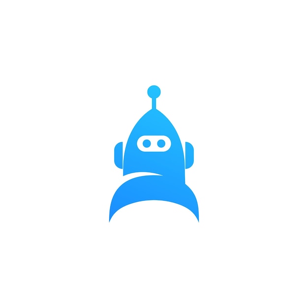 Plantilla moderna de logotipo de robots AI