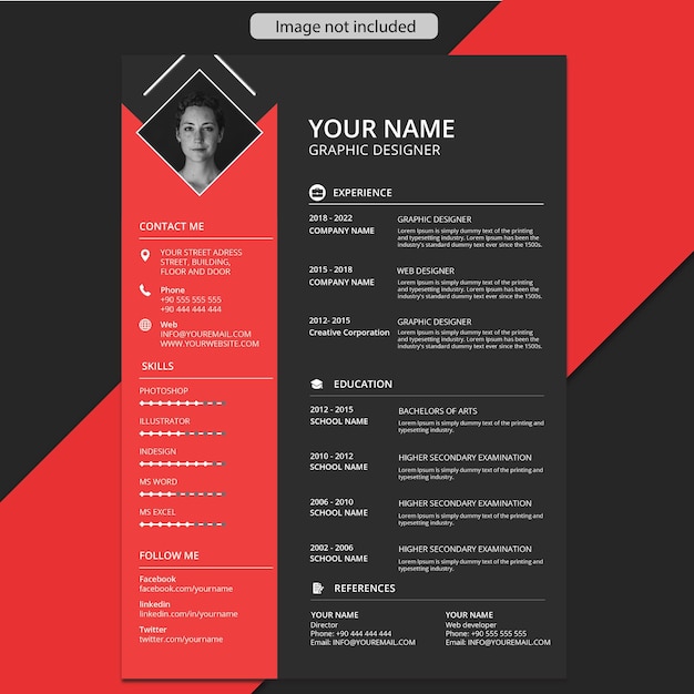 Plantilla moderna simple del curriculum vitae