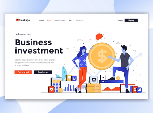 Plantilla moderna de sitio web - Inversión empresarial
