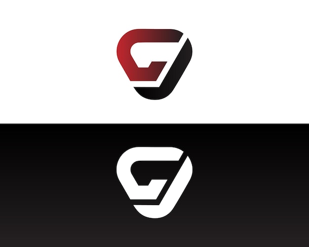 Plantilla de monograma de diseño de logotipo vectorial abstracto de letra CJ