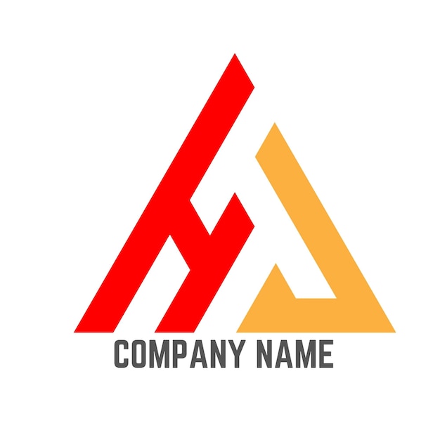 plantilla de monograma del logotipo del vector abstracto AH