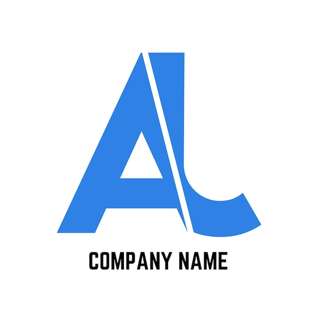 plantilla de monograma de logotipo de vector abstracto AJ