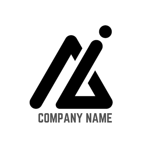 plantilla de monograma de logotipo de vector abstracto