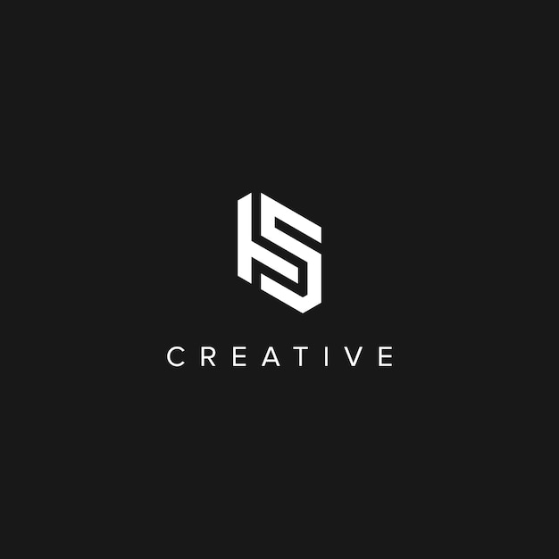 plantilla de monograma del logotipo vectorial de la letra ST TS