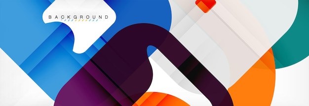 Plantilla multicolor de fondo geométrico cuadrado para presentación de negocios o tecnología o papel tapiz de diseño de portada de folleto web