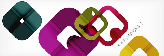 Plantilla multicolor de fondo geométrico cuadrado para presentación de negocios o tecnología o papel tapiz de diseño de portada de folleto web