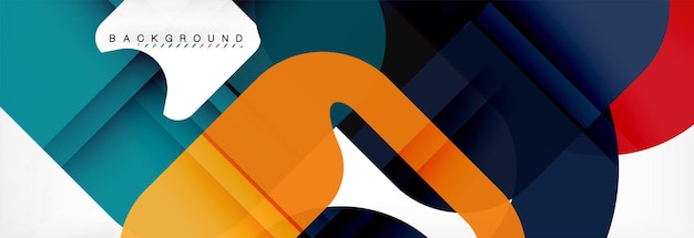 Plantilla multicolor de fondo geométrico cuadrado para presentación de negocios o tecnología o papel tapiz de diseño de portada de folleto web