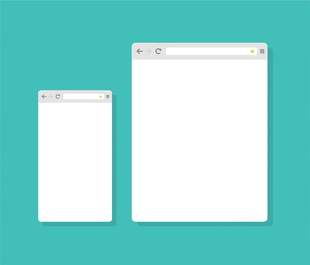 Plantilla de navegador de internet de diseño plano abstracto