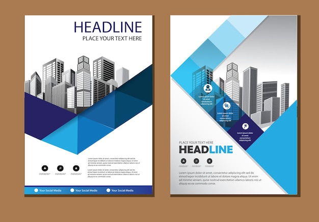 plantilla de negocio de flyer de folleto de cubierta de diseño para empresa de informe anual de fondo