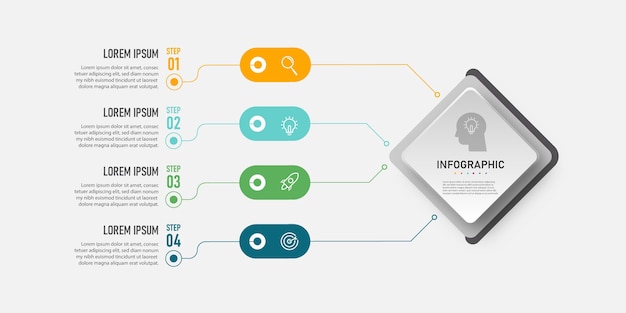 Plantilla de negocio de infografía moderna