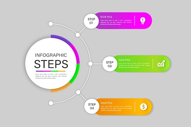 Plantilla de negocio de infografía redonda de vector libre