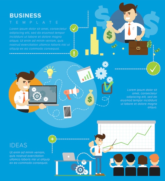 Plantilla de negocio infografía