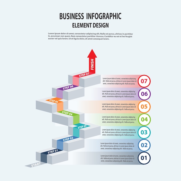 Plantilla de negocio de infografía