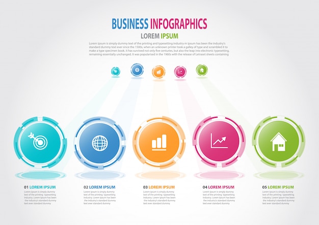 Plantilla de negocio de infografía