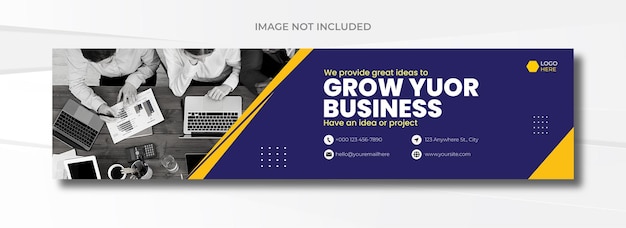 Plantilla de negocio linkedin banner vector archivo