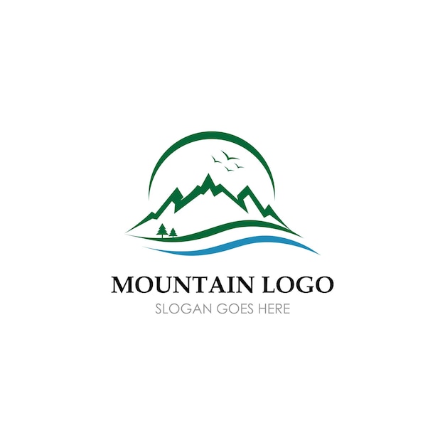 Plantilla de negocio de logotipo de icono de alta montaña