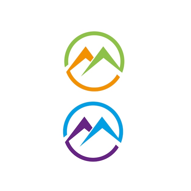 Plantilla de negocio de logotipo de icono de montaña
