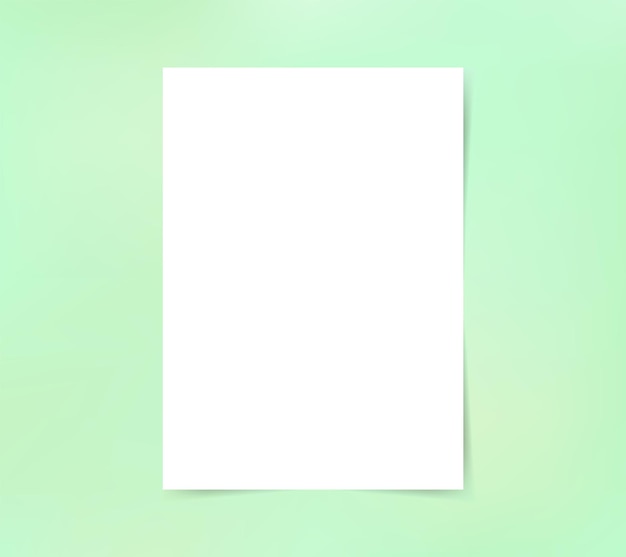 Vector plantilla de negocio de maqueta de página de cartel blanco aislado en blanco