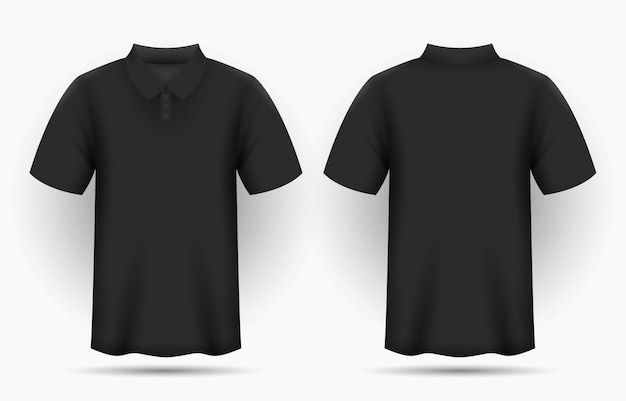 Vector plantilla negra de camiseta 3d mock up
