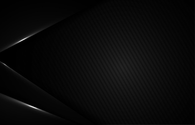 Plantilla negra degradada abstracta de diseño de arte futurista. Superposición con fondo de ilustraciones de patrón de línea de rayas blancas. ilustración vectorial