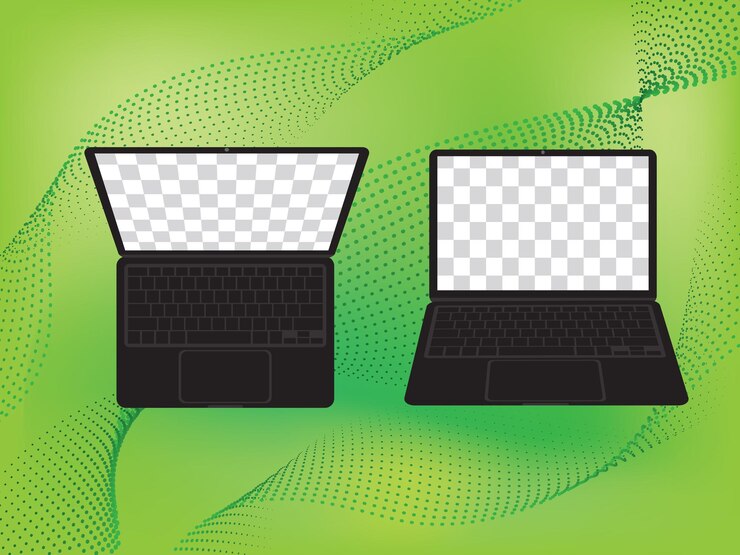 Vector plantilla negra genérica para portátiles