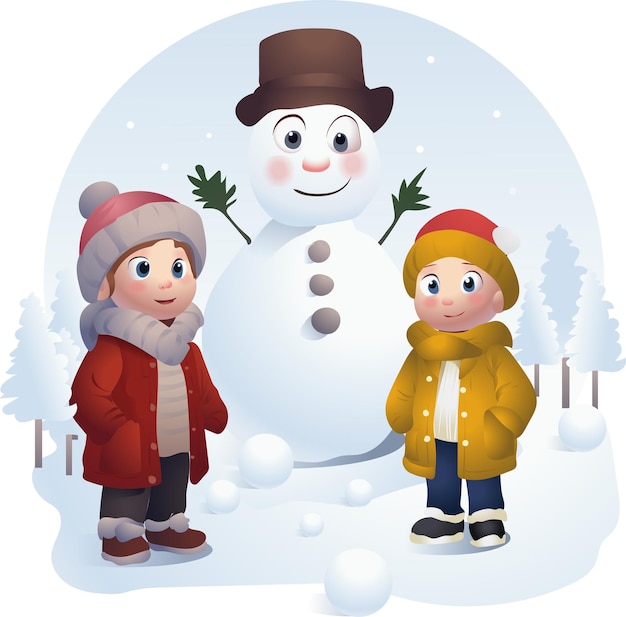 Plantilla de nieve vectorial de invierno