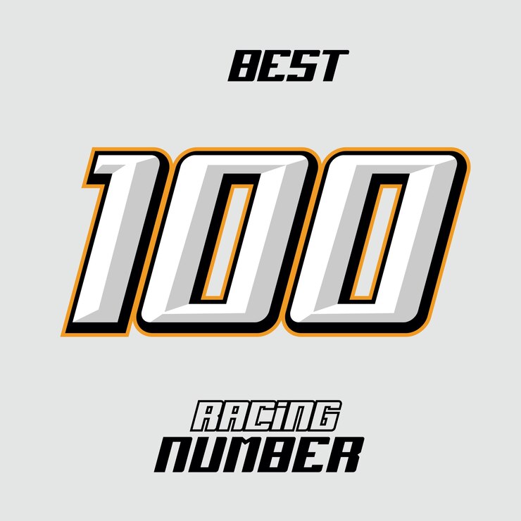 Vector plantilla de número de carreras de vectores 100