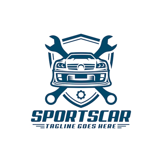 Plantilla o icono del logotipo de sports car