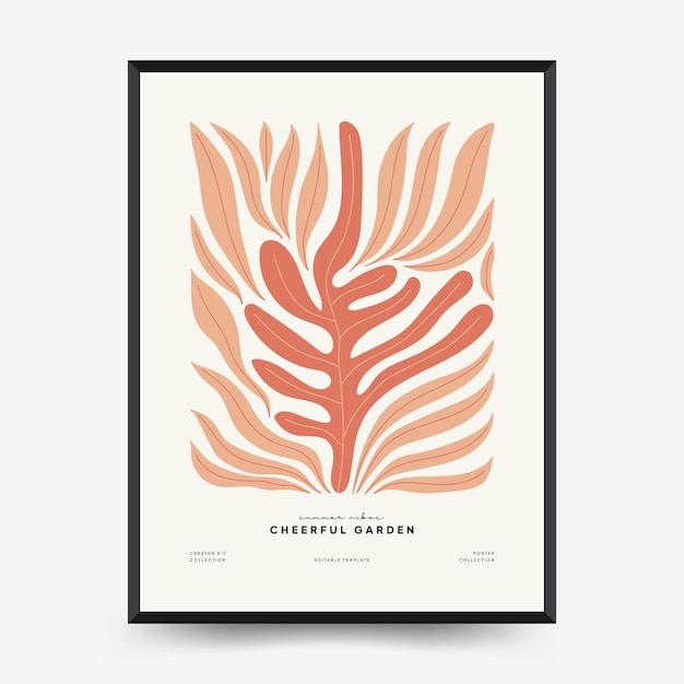 Plantilla o tarjeta de póster de naturaleza, jardín y paisaje. Flores y plantas en casa y al aire libre.