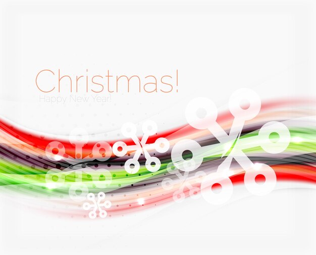 Plantilla de ola de negocios de navidad y año nuevo