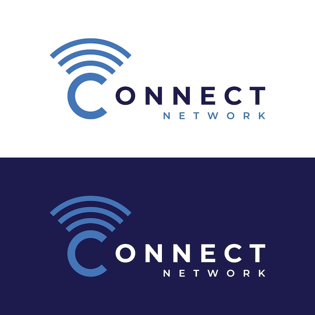 Plantilla de onda de señal o internet o red inalámbrica Diseño de logotiposLogos para empresas de tecnología y datos wifi