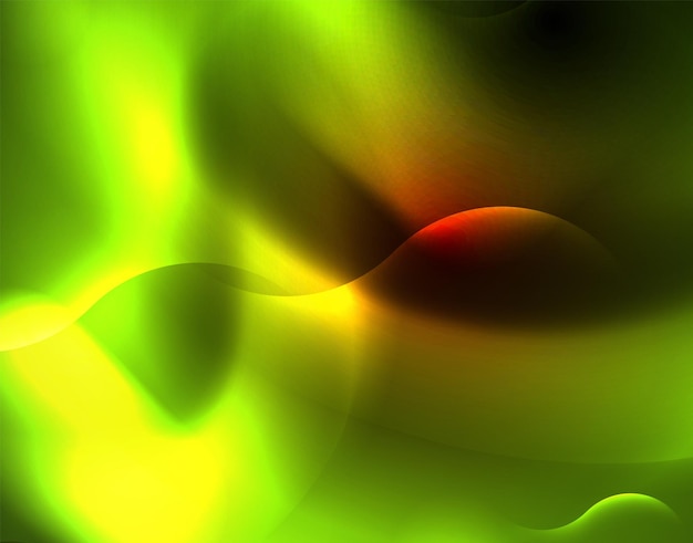plantilla de ondas geométricas de neón brillantes