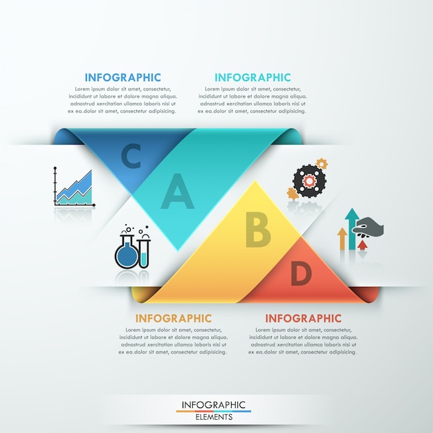 Plantilla de opción infografía moderna