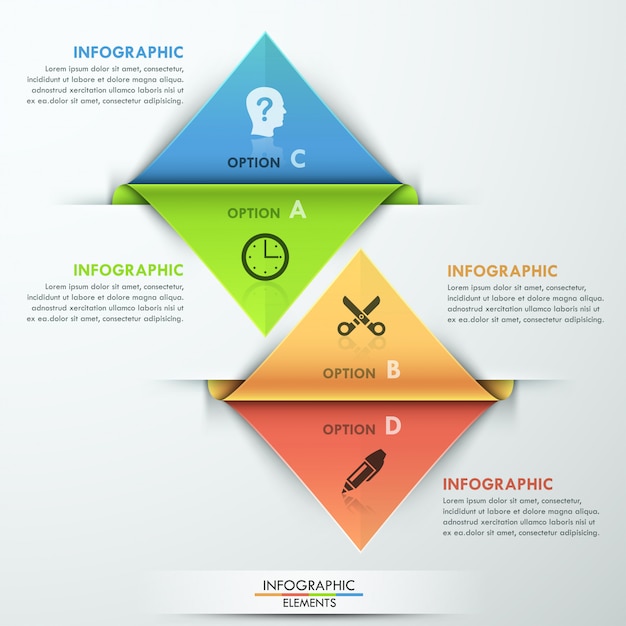 Plantilla de opción infografía moderna