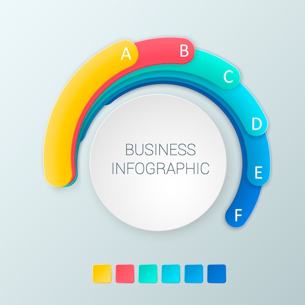 Vector plantilla de opciones de infografía abstracta