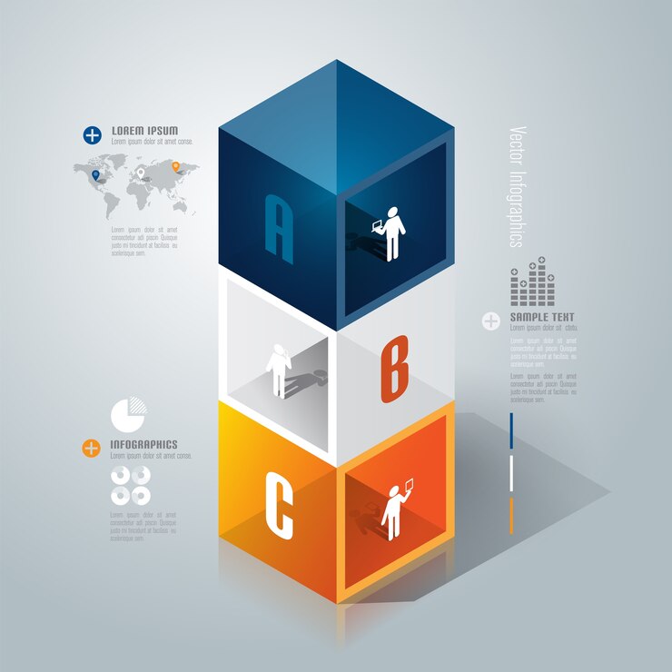 Vector plantilla de opciones de infografía abstracta